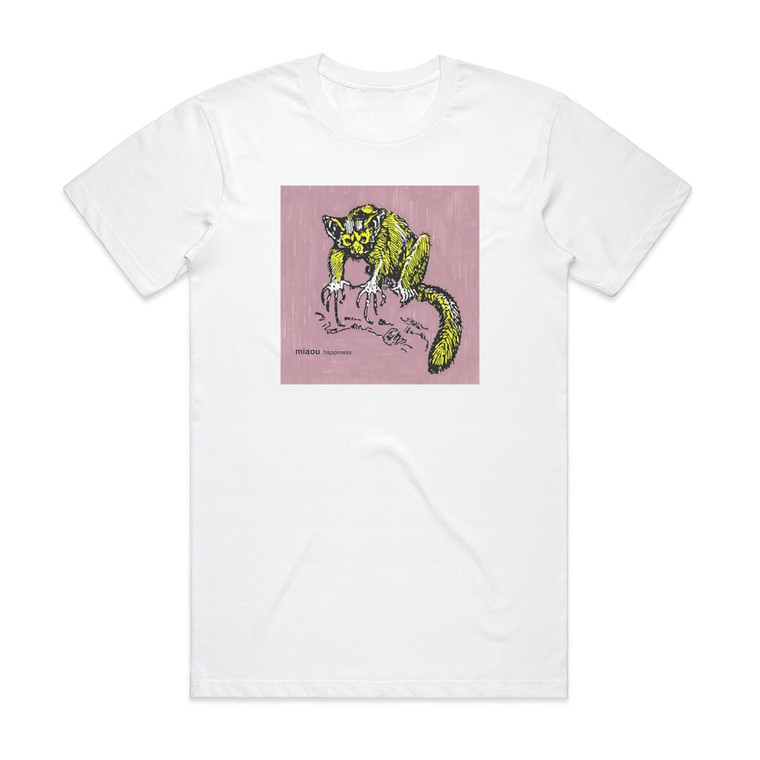 miaou Happiness Album Cover T-Shirt White
