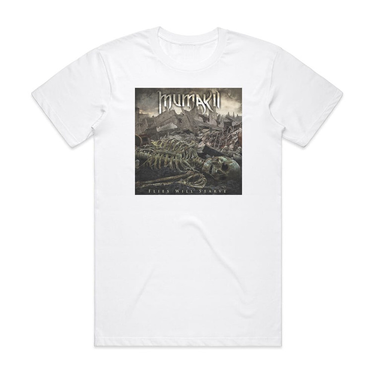 Mumakil Flies Will Starve Album Cover T-Shirt White