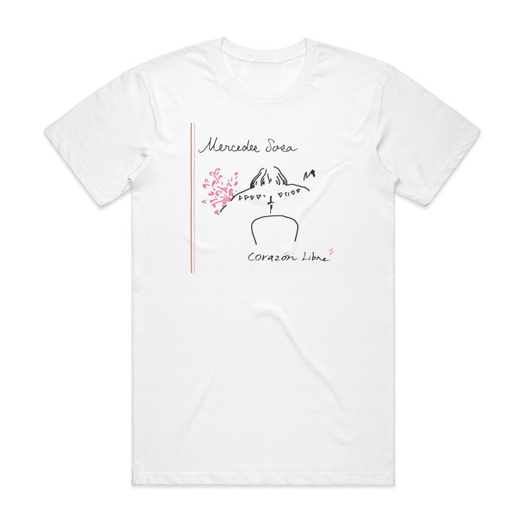 Mercedes Sosa Corazn Libre Album Cover T-Shirt White