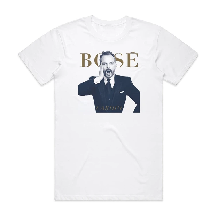 Miguel Bose Cardio Album Cover T-Shirt White