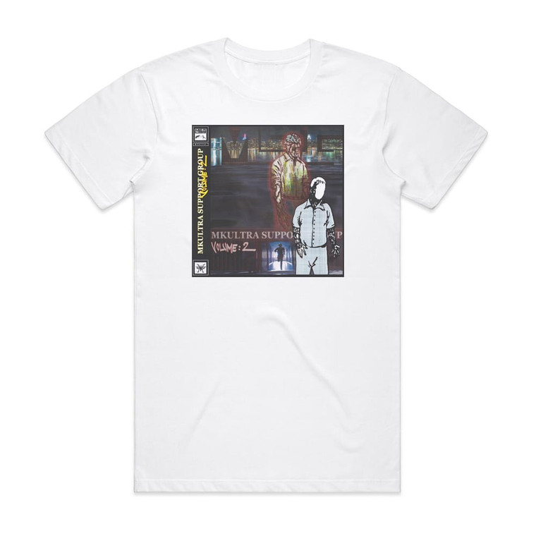MKULTRA SUPPORT GROUP Msg Vol 2 Album Cover T-Shirt White