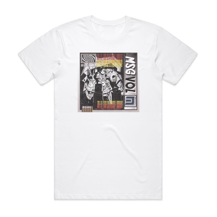 MKULTRA SUPPORT GROUP Msg Vol 3 Album Cover T-Shirt White