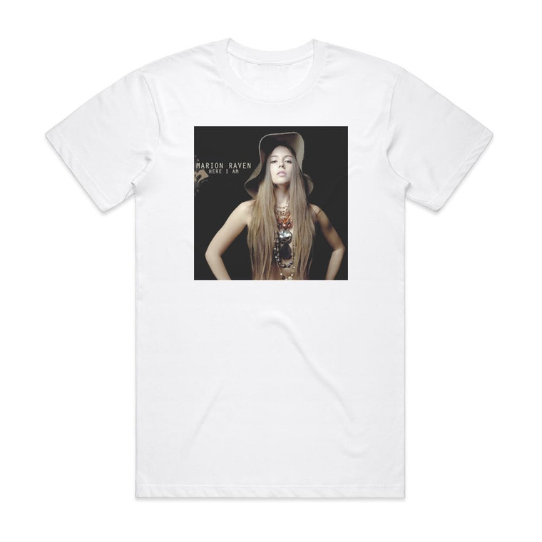 Marion Raven Here I Am Album Cover T-Shirt White