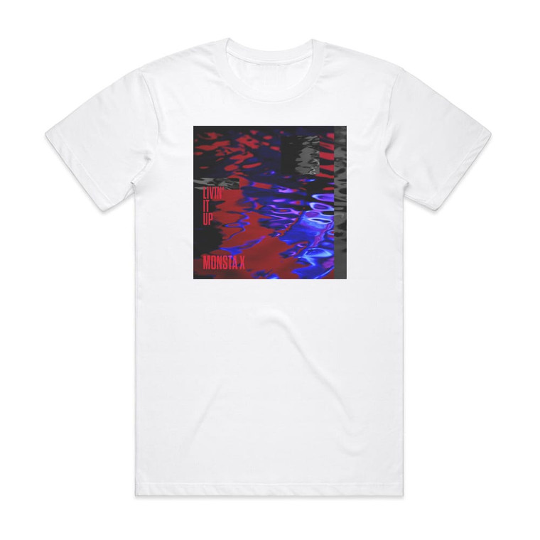 MONSTA X Livin It Up 3 Album Cover T-Shirt White