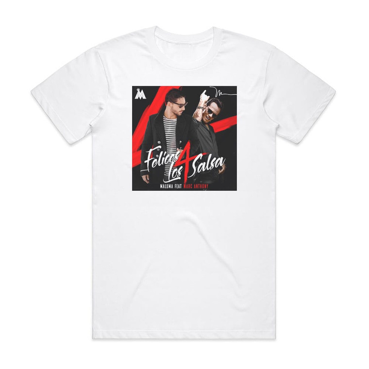 Maluma Felices Los 4 Salsa Version Album Cover T-Shirt White
