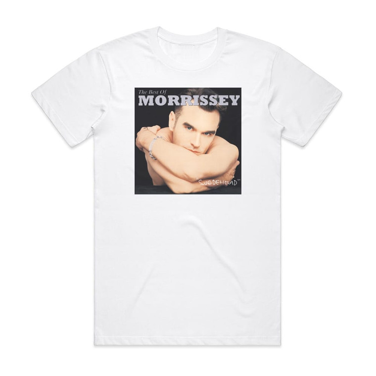 Morrissey Suedehead The Best Of Morrissey Album Cover T-Shirt White