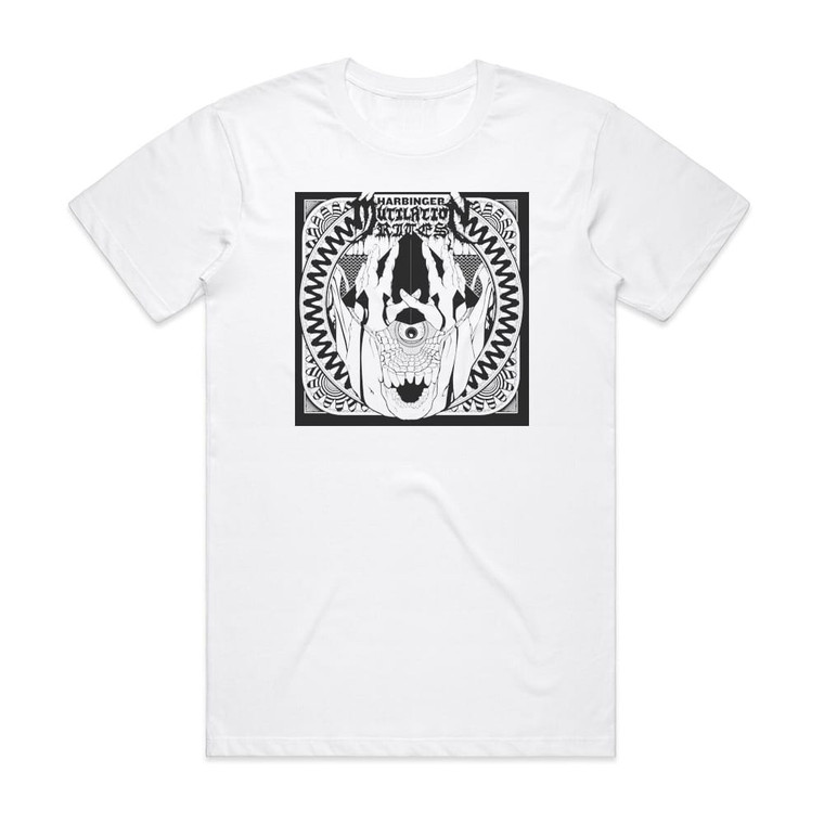 Mutilation Rites Harbinger Album Cover T-Shirt White