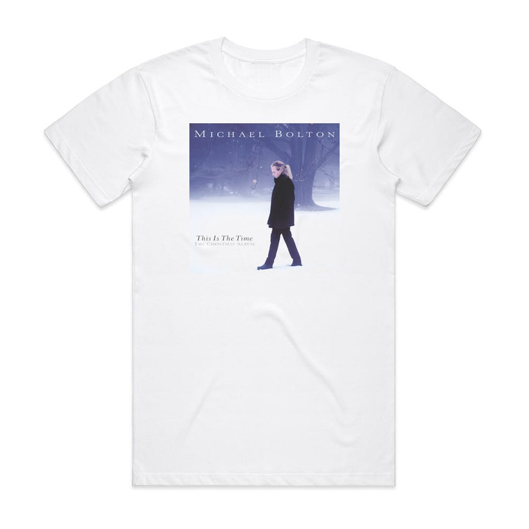Michael Bolton This Is The Time The Christmas Album Album Cover T-Shirt White