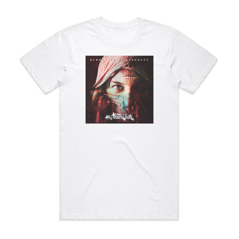 My material season Bloody Pains Stigmata Album Cover T-Shirt White