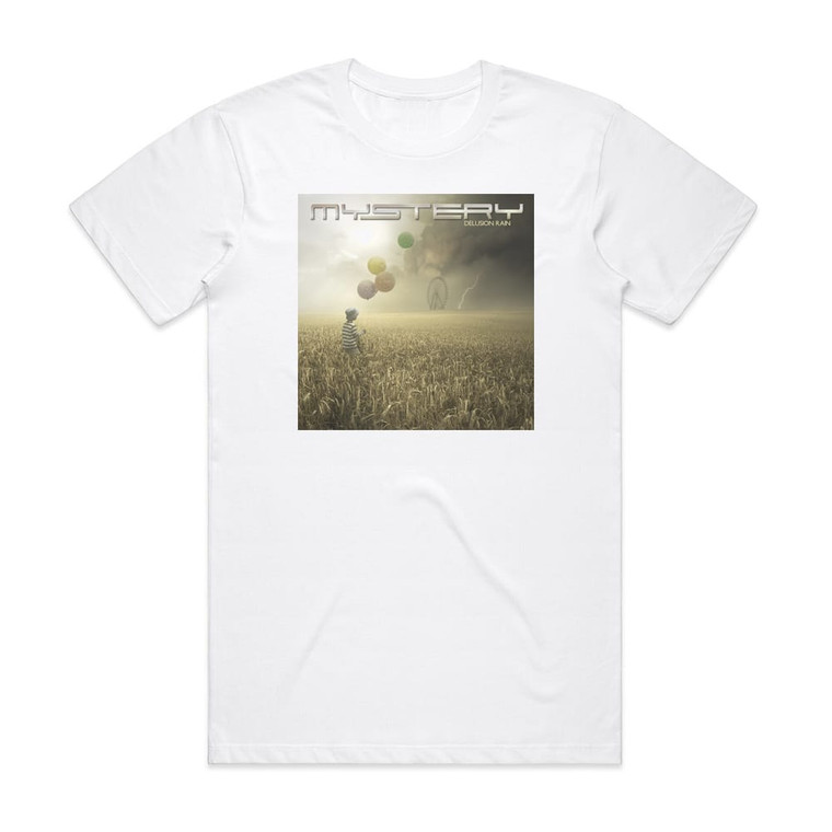 Mystery Delusion Rain Album Cover T-Shirt White