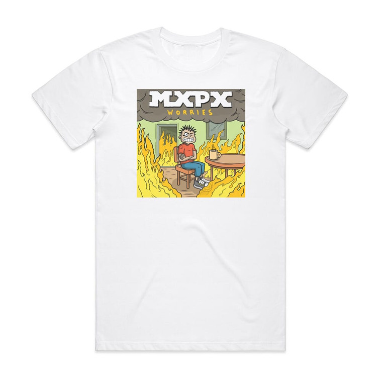 MxPx Worries Album Cover T-Shirt White
