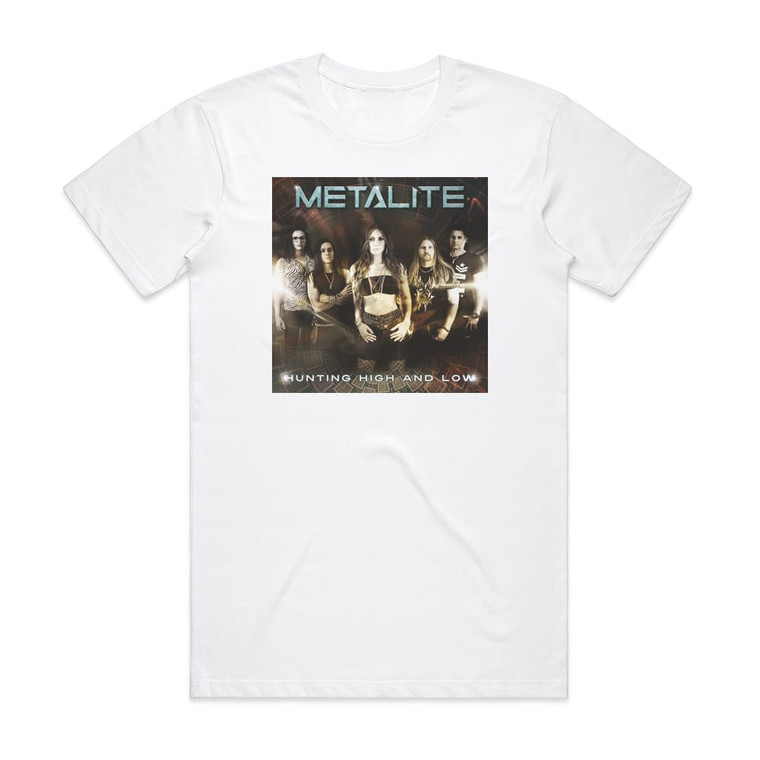 Metalite Hunting High And Low Album Cover T-Shirt White