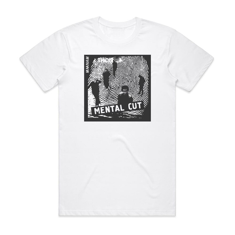 Maanam Mental Cut Album Cover T-Shirt White