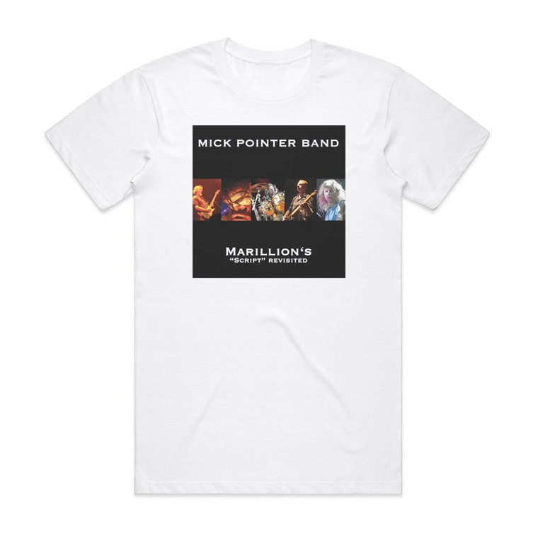 Mick Pointer Marillions Script Revisited Album Cover T-Shirt White