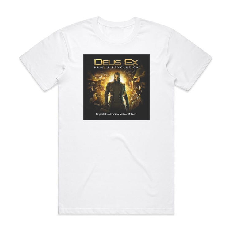 Michael McCann Deus Ex Human Revolution Album Cover T-Shirt White