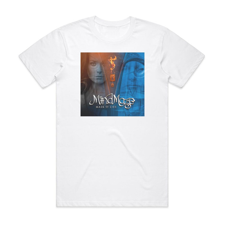 MindMaze Mask Of Lies Album Cover T-Shirt White