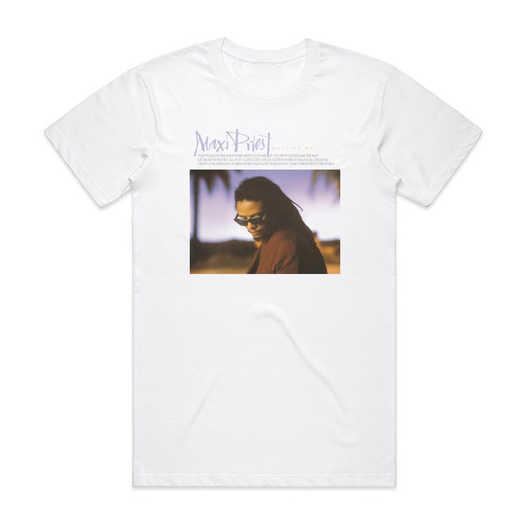 Maxi Priest Best Of Me Album Cover T-Shirt White