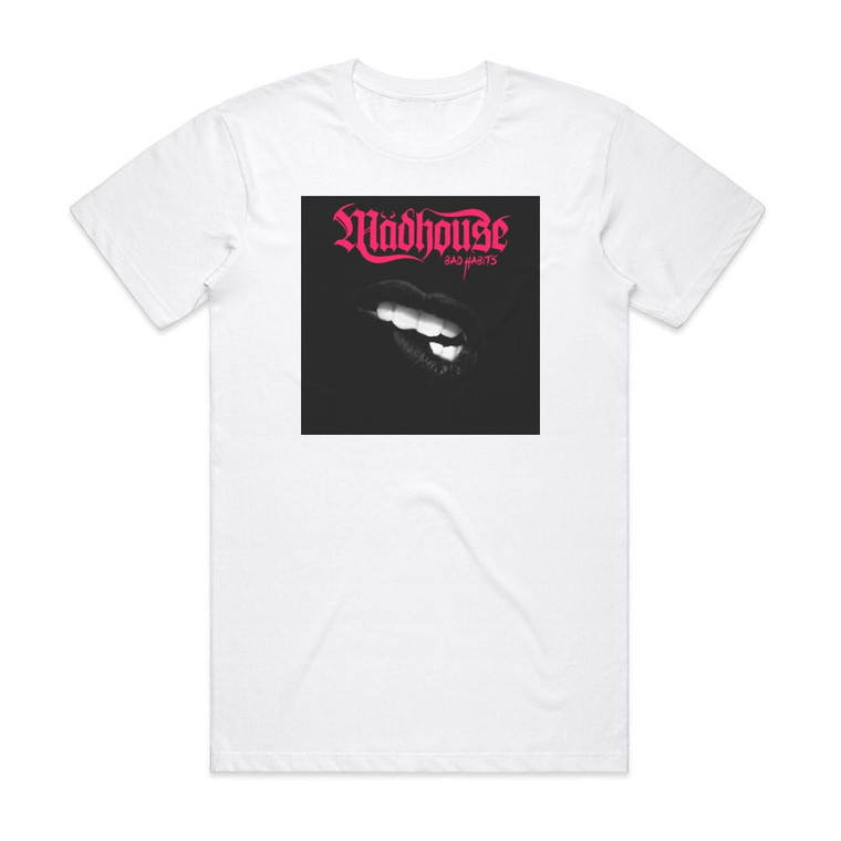 Madhouse Bad Habits Album Cover T-Shirt White