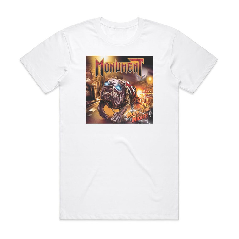 Monument Rock The Night Album Cover T-Shirt White