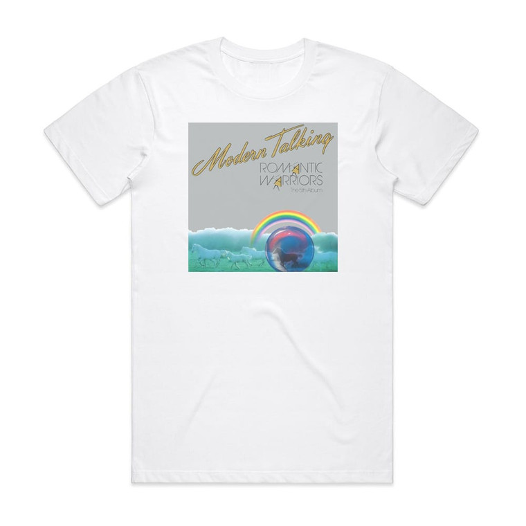 Modern Talking Romantic Warriors The 5Th Album Album Cover T-Shirt White
