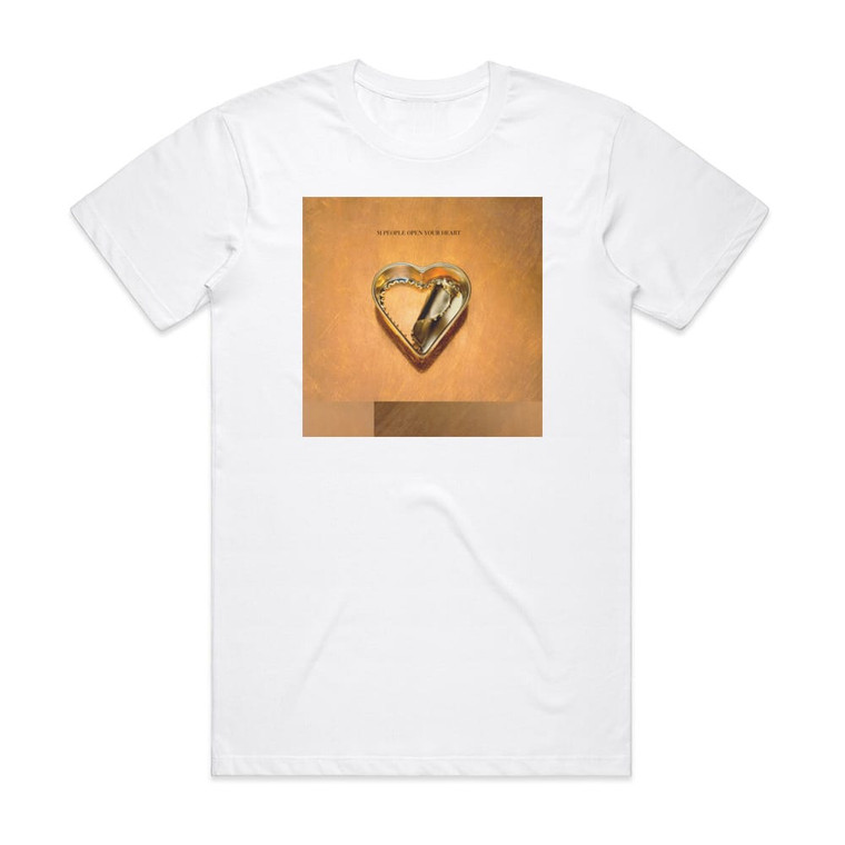 M People Open Your Heart Album Cover T-Shirt White