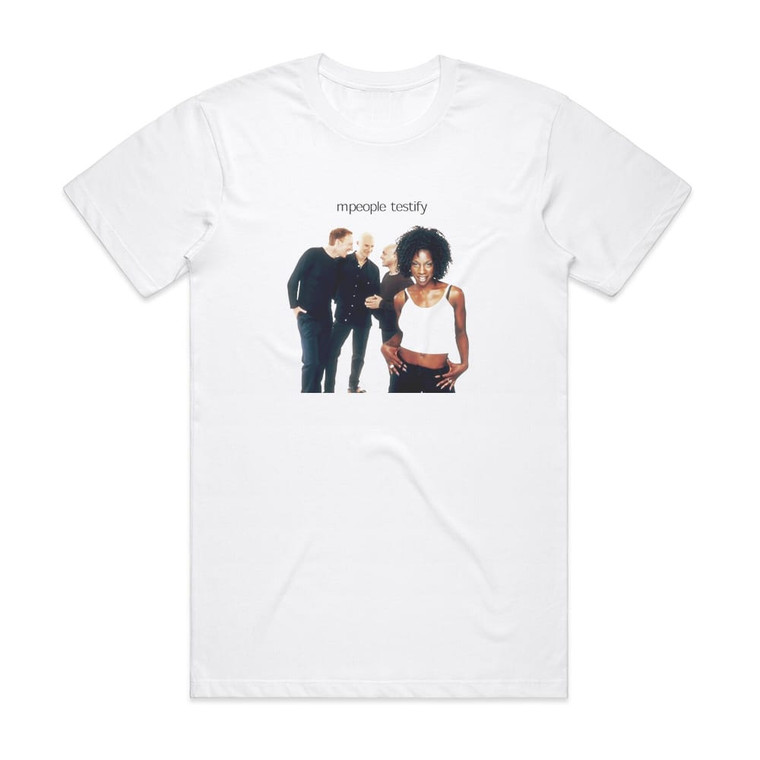 M People Testify 1 Album Cover T-Shirt White