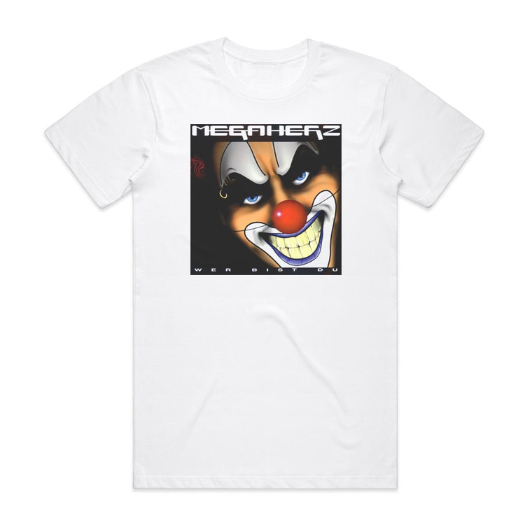 Megaherz Wer Bist Du Album Cover T-Shirt White Megaherz Wer Bist Du Album Cover T-Shirt White