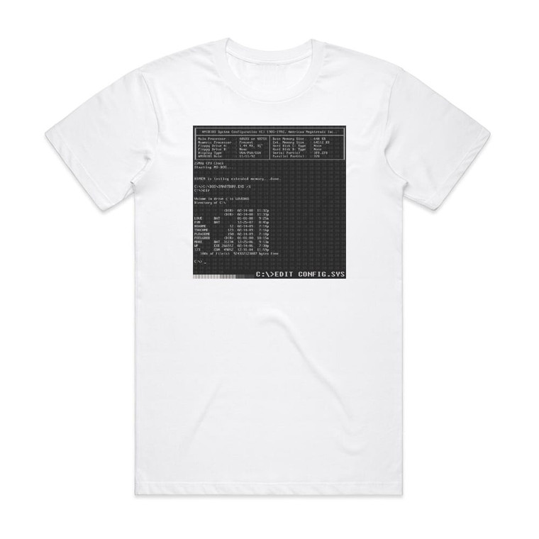 MASTER BOOT RECORD Cedit Configsys Album Cover T-Shirt White