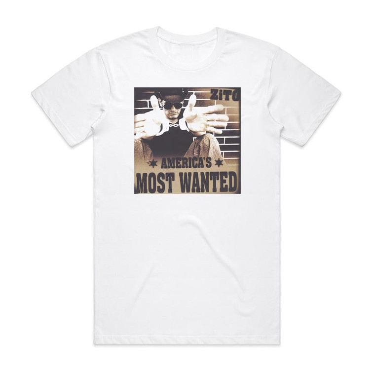mike zito Americas Most Wanted Album Cover T-Shirt White mike zito Americas Most Wanted Album Cover T-Shirt White