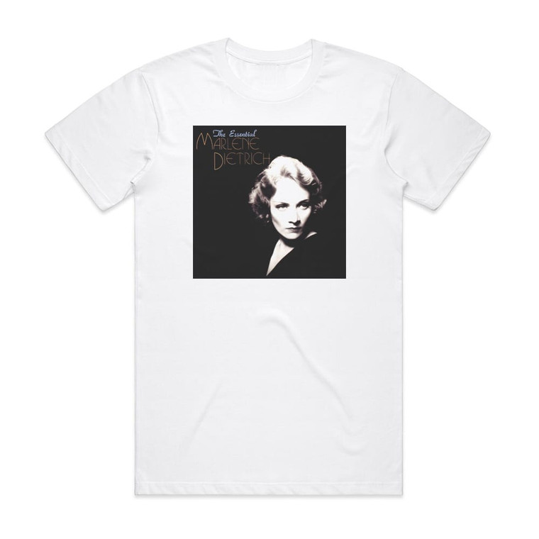 Marlene Dietrich The Essential Marlene Dietrich Album Cover T-Shirt White