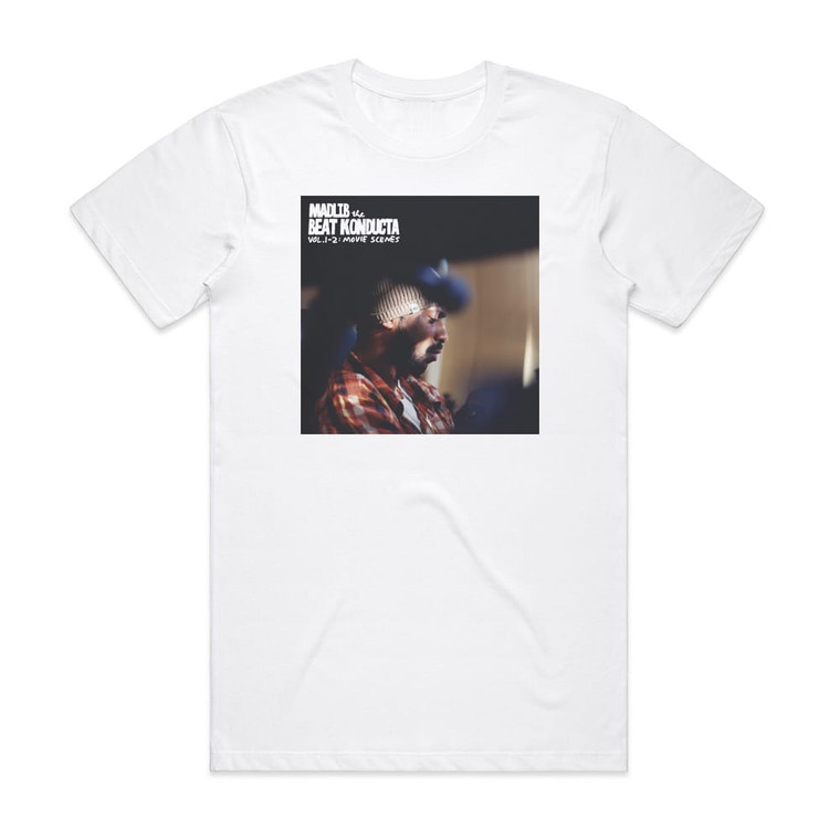 Madlib Beat Konducta Volume 1 2 Movie Scenes Album Cover T-Shirt White