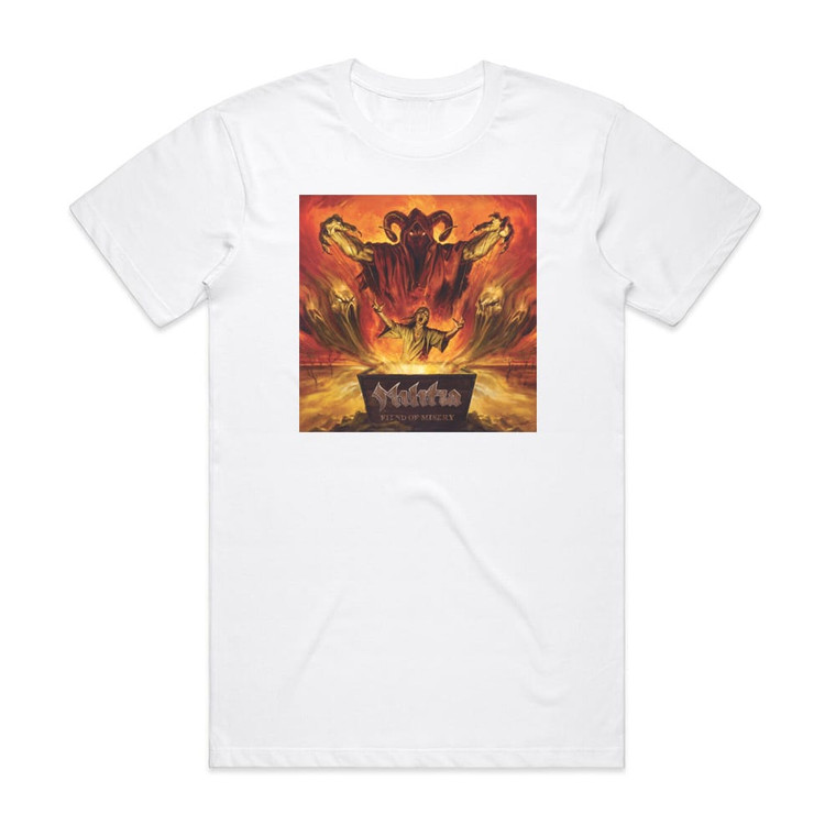Militia Fiend Of Misery Album Cover T-Shirt White