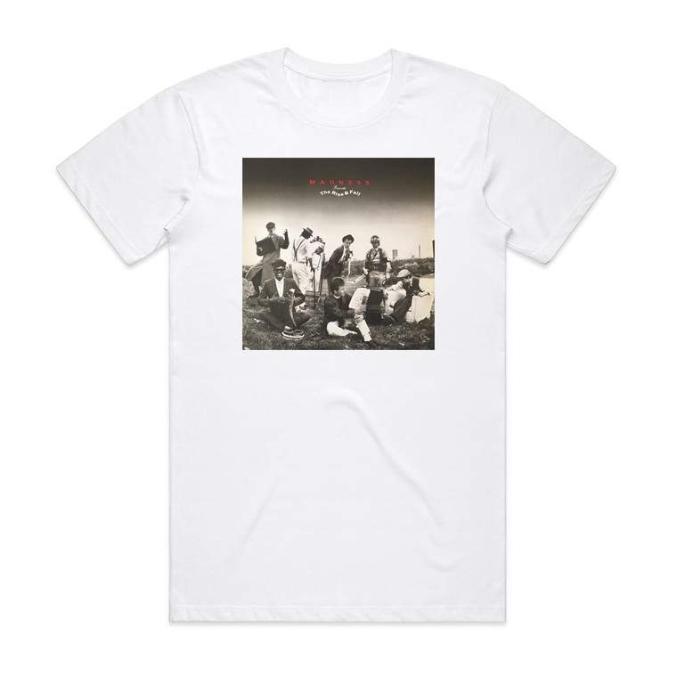 Madness The Rise Fall Album Cover T-Shirt White