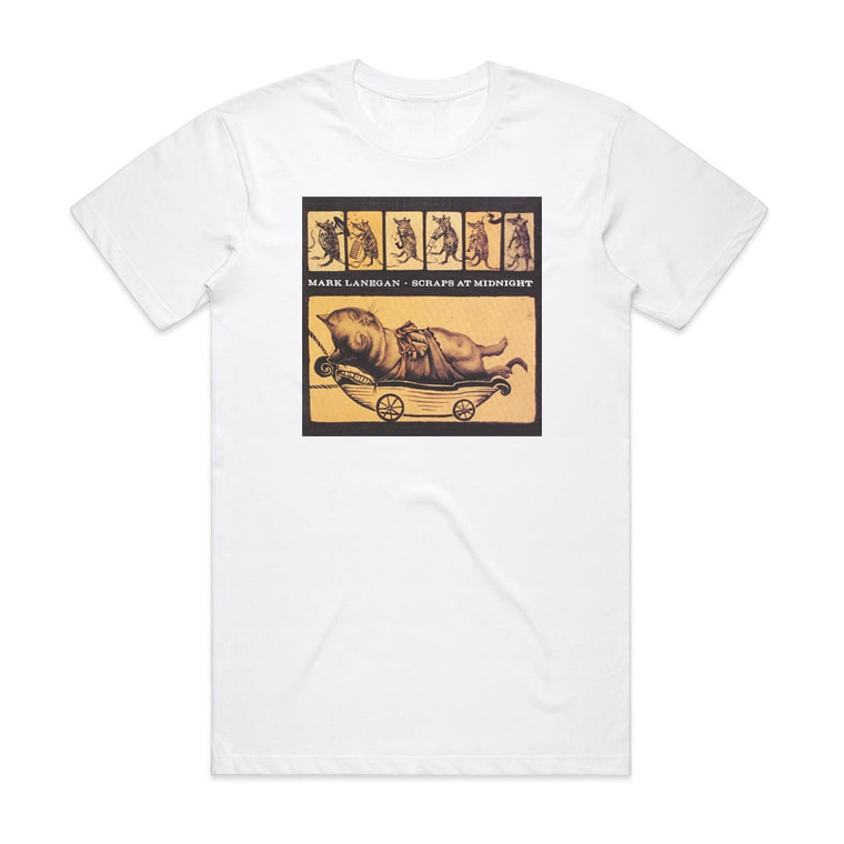 Mark Lanegan Scraps At Midnight Album Cover T-Shirt White