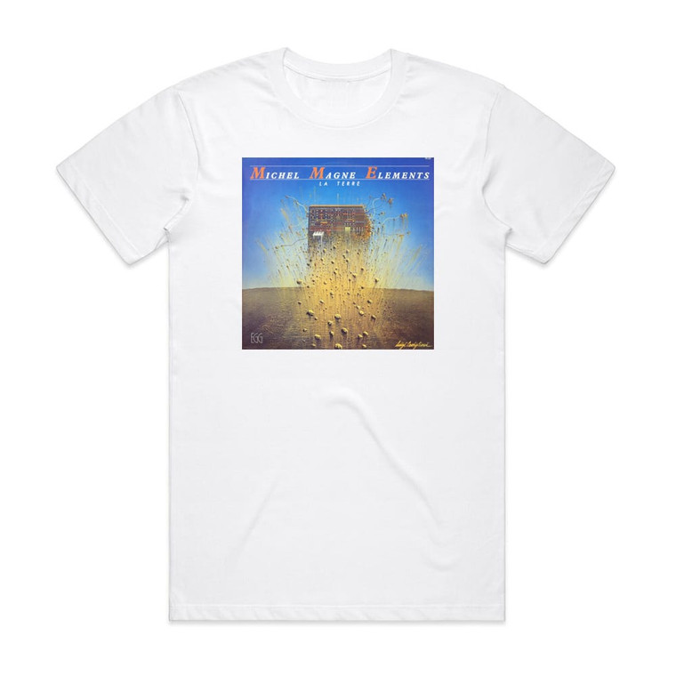 Michel Magne Elements La Terre Album Cover T-Shirt White