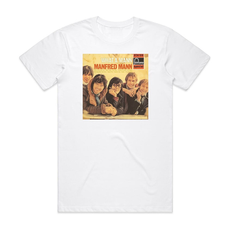 Manfred Mann What A Mann Album Cover T-Shirt White