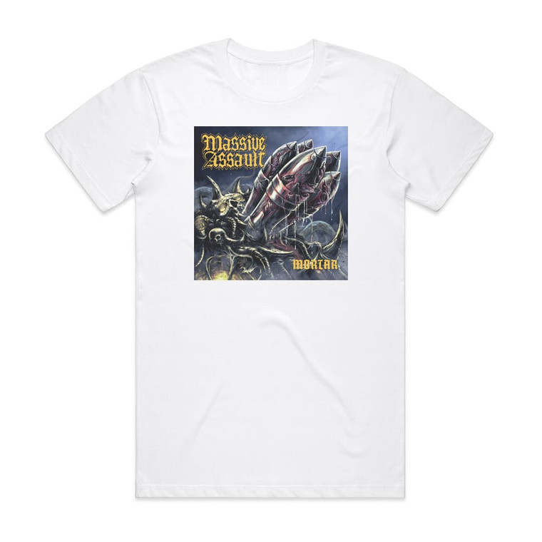Massive Assault Mortar Album Cover T-Shirt White