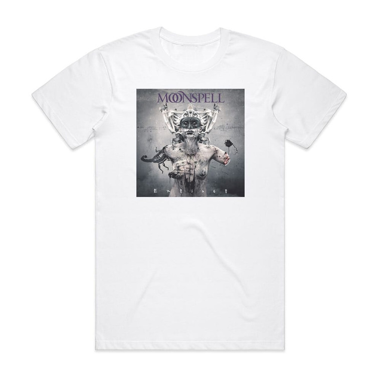 Moonspell Extinct 1 Album Cover T-Shirt White