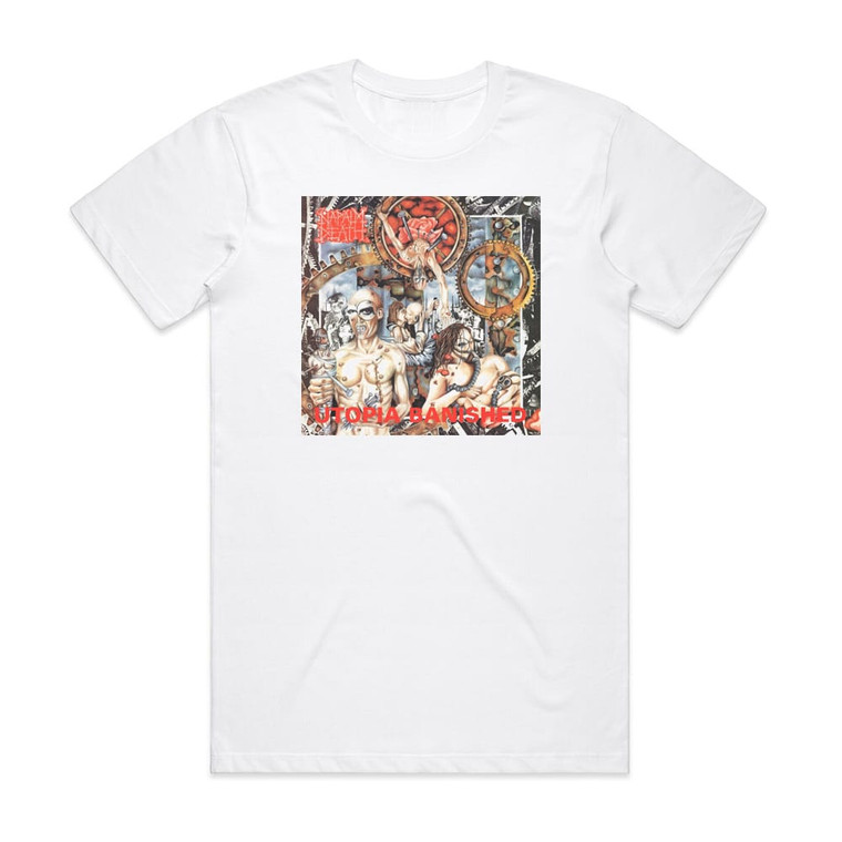 Napalm Death Utopia Banished 1 Album Cover T-Shirt White