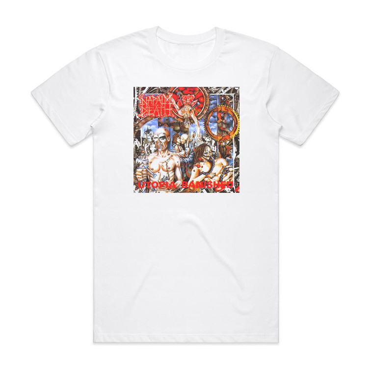 Napalm Death Utopia Banished Album Cover T-Shirt White