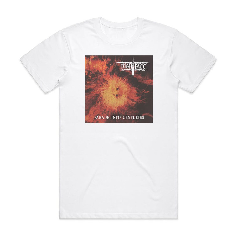 Nightfall Parade Into Centuries Album Cover T-Shirt White