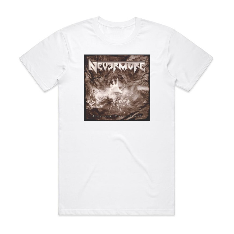 Nevermore Dreaming Neon Black 1 Album Cover T-Shirt White