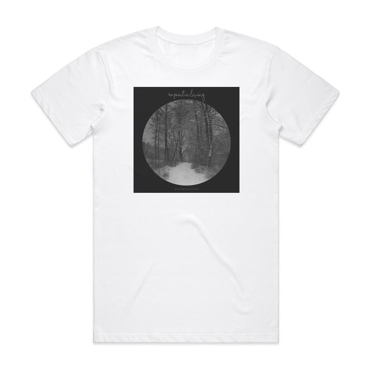 No Point in Living Depression Album Cover T-Shirt White