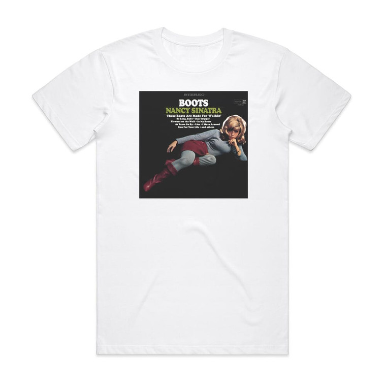 Nancy Sinatra Boots 2 Album Cover T-Shirt White