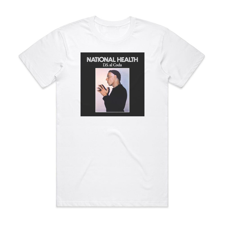 National Health Ds Al Coda Album Cover T-Shirt White