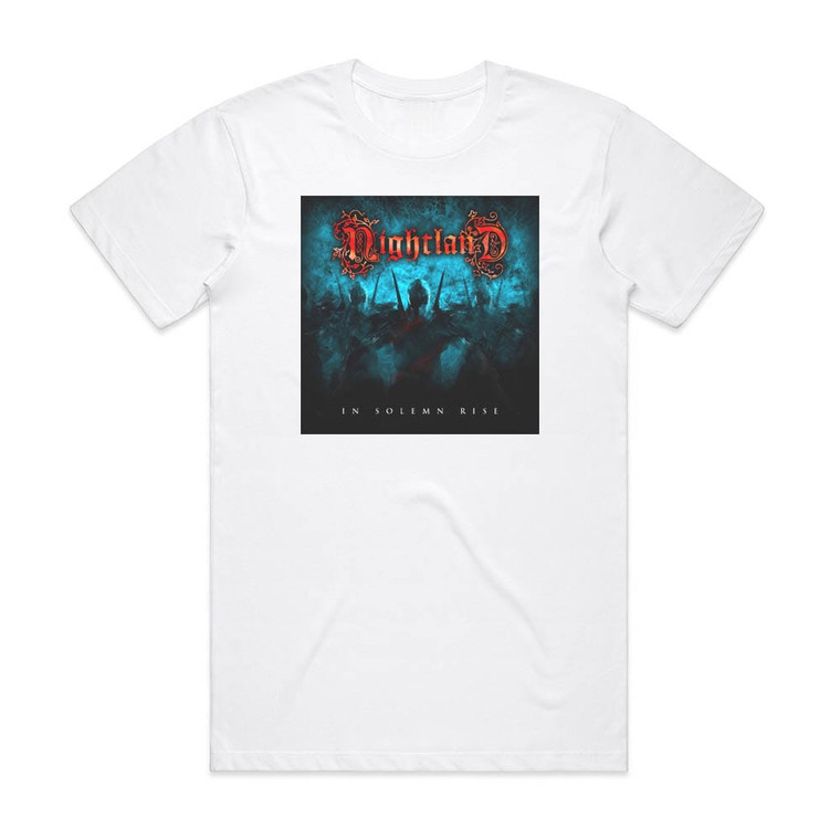 Nightland In Solemn Rise Album Cover T-Shirt White