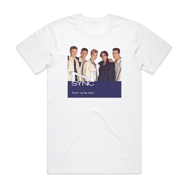 NSYNC Tearin Up My Heart Album Cover T-Shirt White