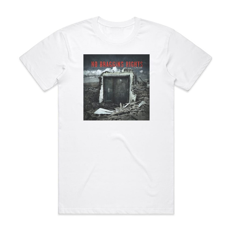 No Bragging Rights Cycles Album Cover T-Shirt White