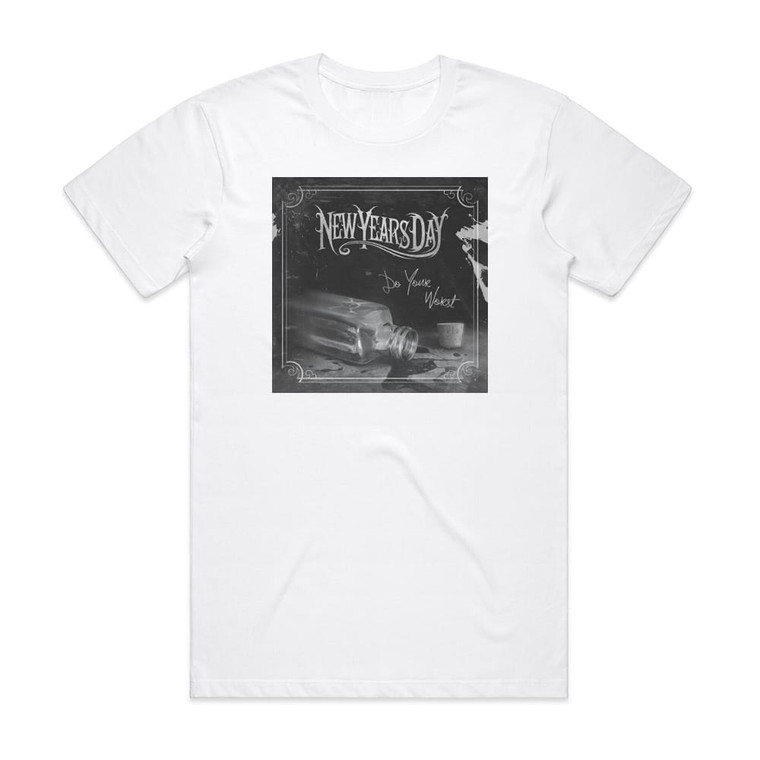 New Years Day Do Your Worst Album Cover T-Shirt White