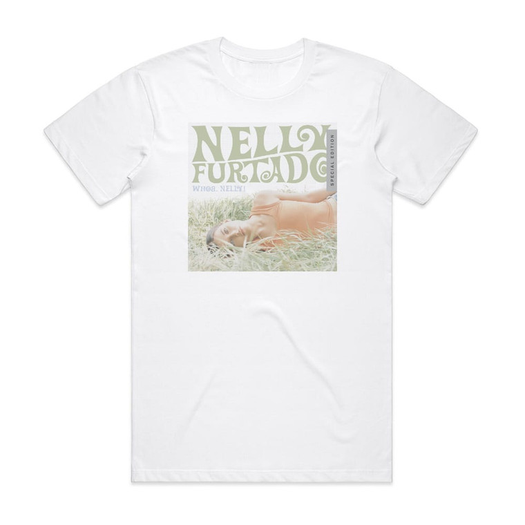 Nelly Furtado Whoa Nelly 1 Album Cover T-Shirt White